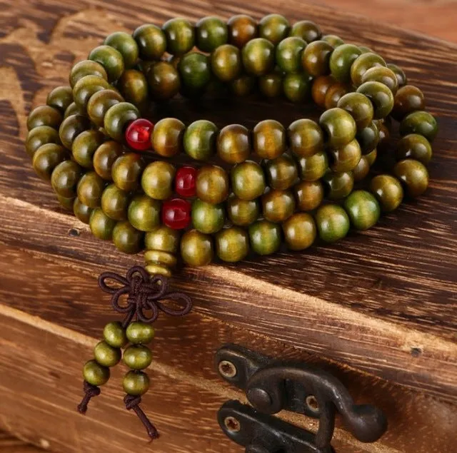 pulseras 108 beads 8mm Natural Sandalwood Buddhist Buddha Wood Prayer Bead Mala Unisex Men bracelets & bangles jewelry bijoux