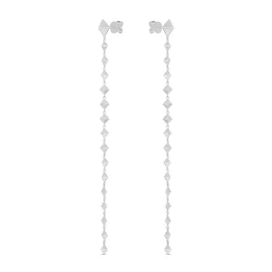 R.08® Matrix Drop Earrings | White Gold