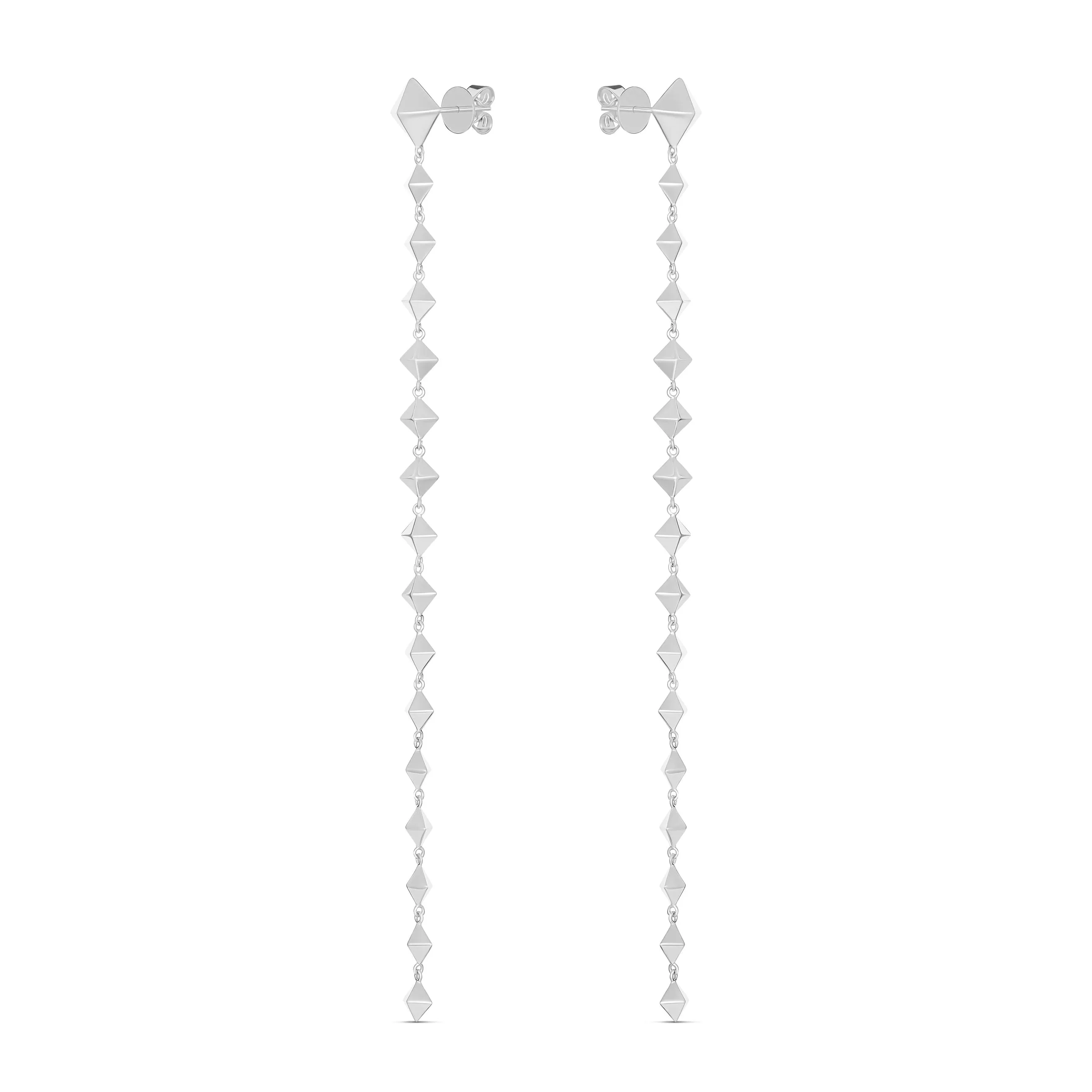 R.08® Matrix Drop Earrings | White Gold