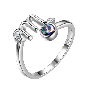 Scorpio Zodiac Rings Women Girls Jewelry Birthday Gift Mystic Topaz 925 Silver