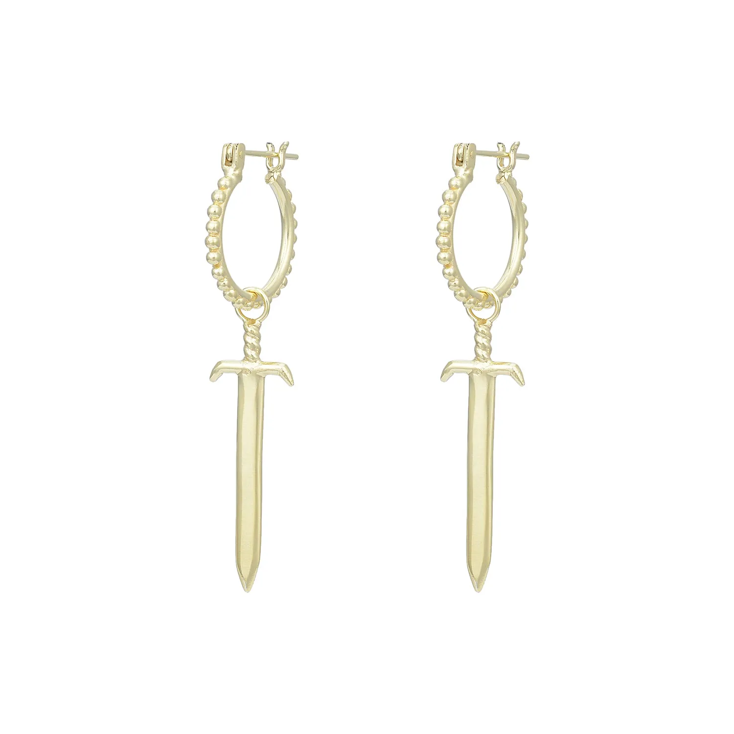 Sierra Sword Gold Earrings