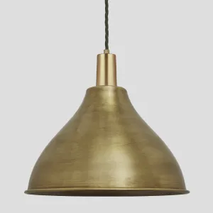 Sleek Cone Pendant - 12 Inch - Brass