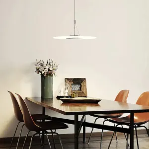 Sleek LED Clear Disc Pendant Ceiling Light for Dining Room