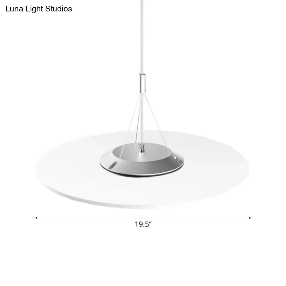 Sleek LED Clear Disc Pendant Ceiling Light for Dining Room