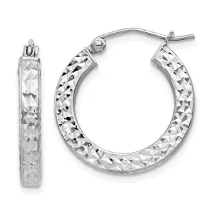 Sterling Silver D.C Hinged Back Hoop Earrings