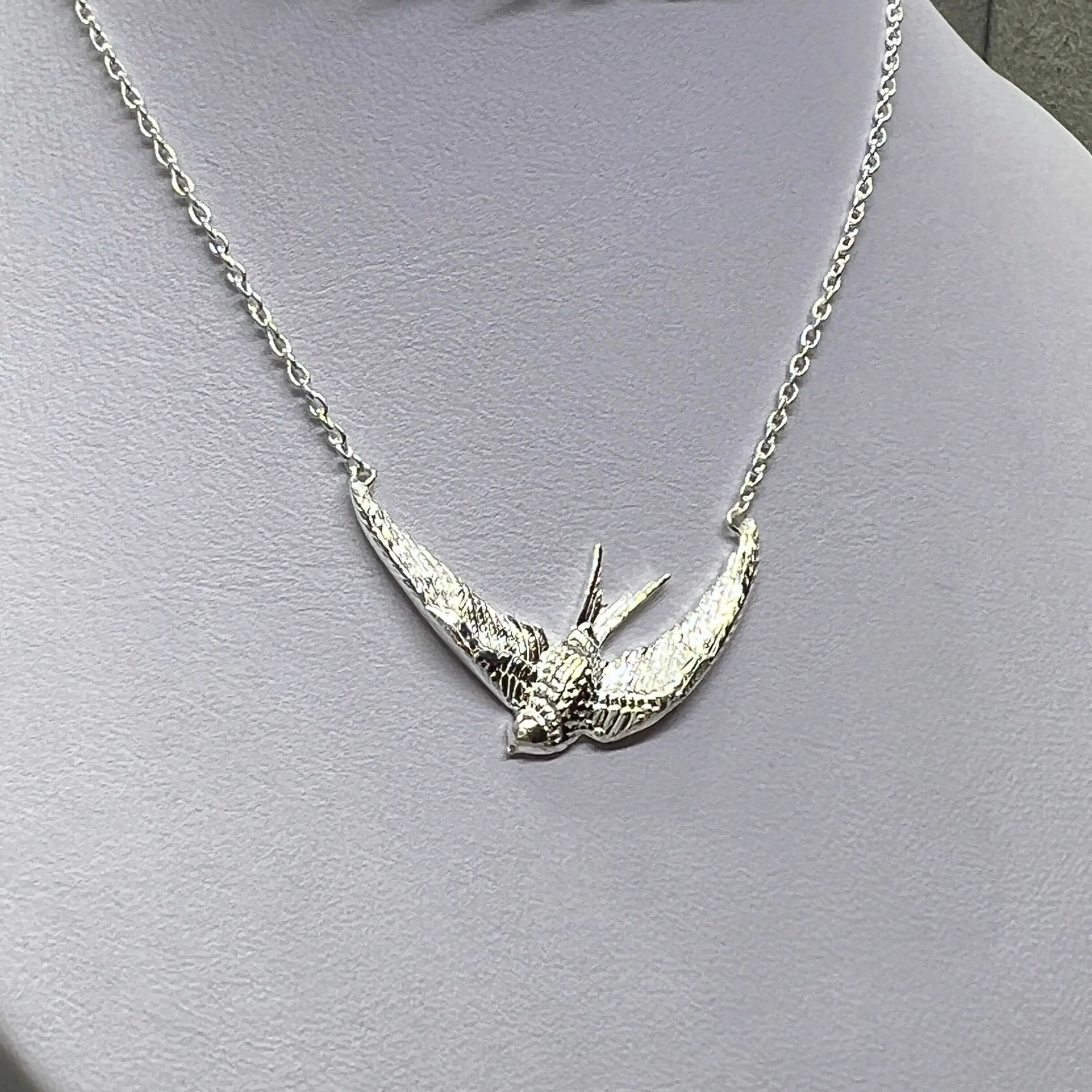 Swallow Necklace In Sterling Silver