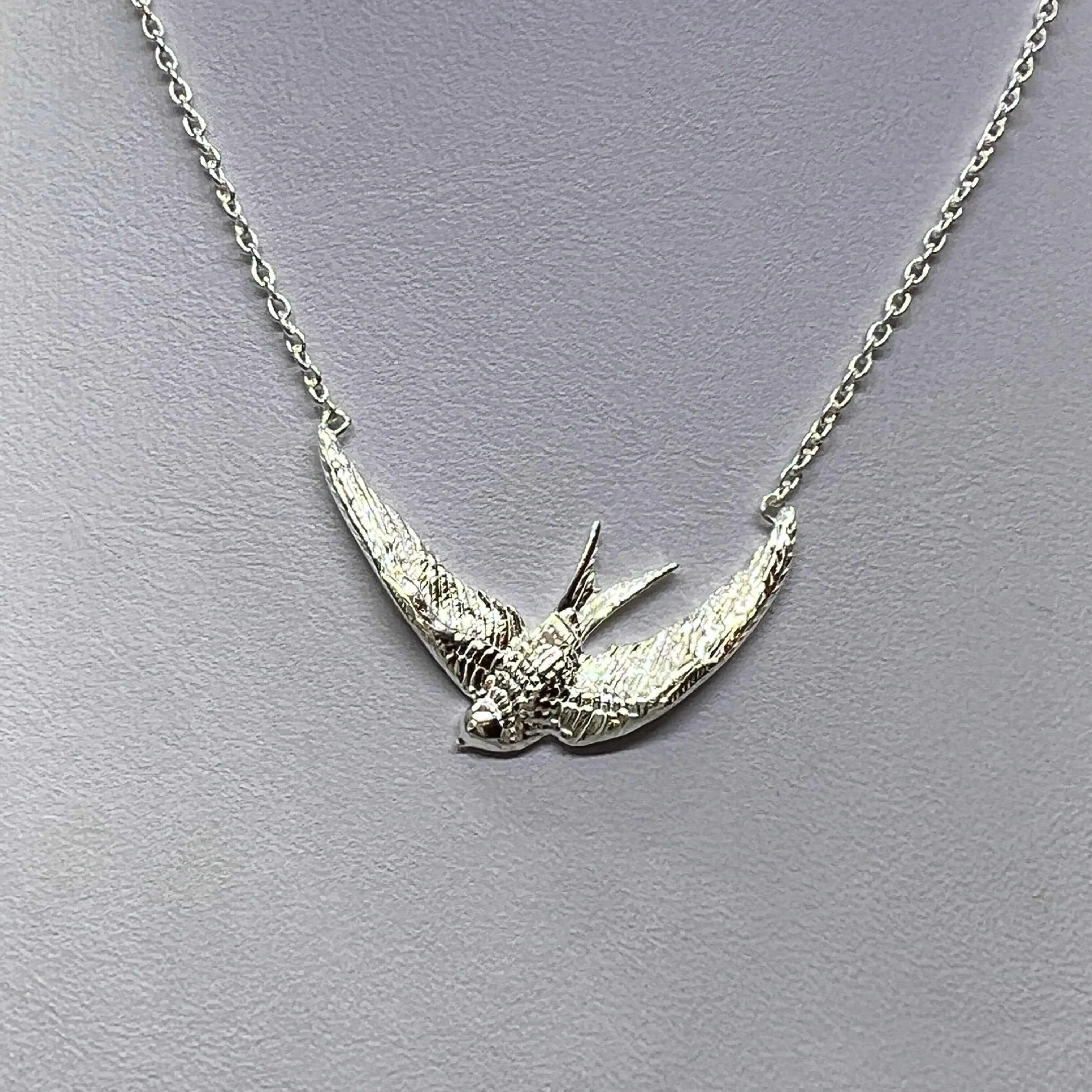 Swallow Necklace In Sterling Silver