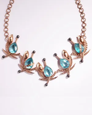 Swan Lake Gilded Gemstone Neckalce