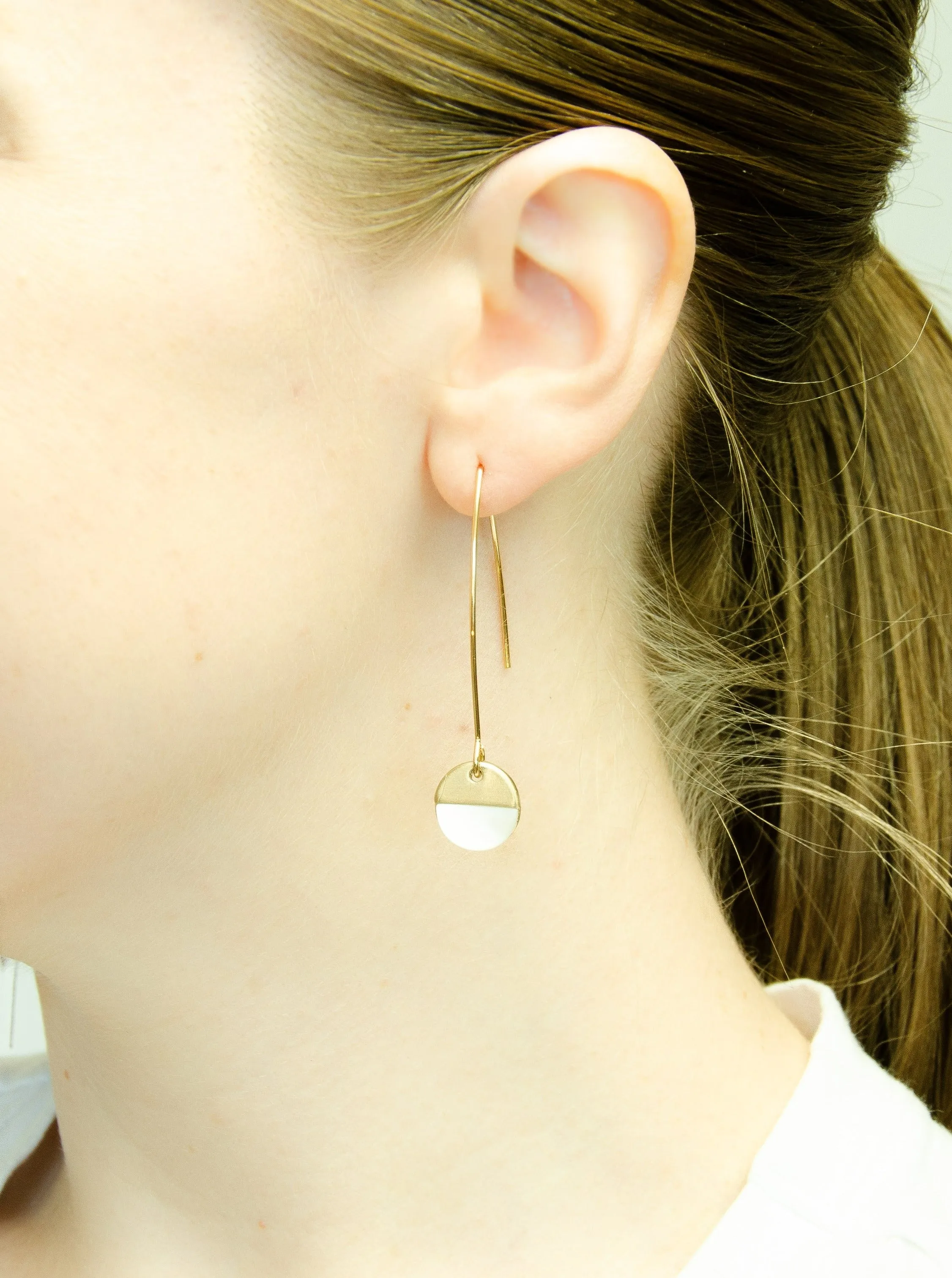 Swept Away Earrings-Pearl