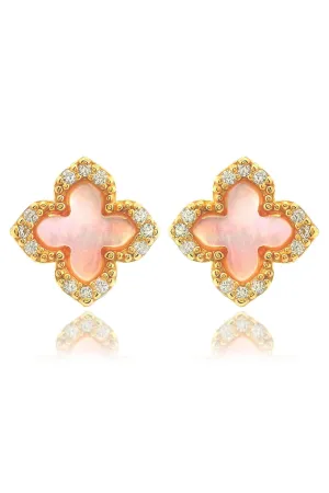 SYDNEY SOIRÉE FAIRWATER MOTHER OF PEARL STUD EARRINGS GOLD