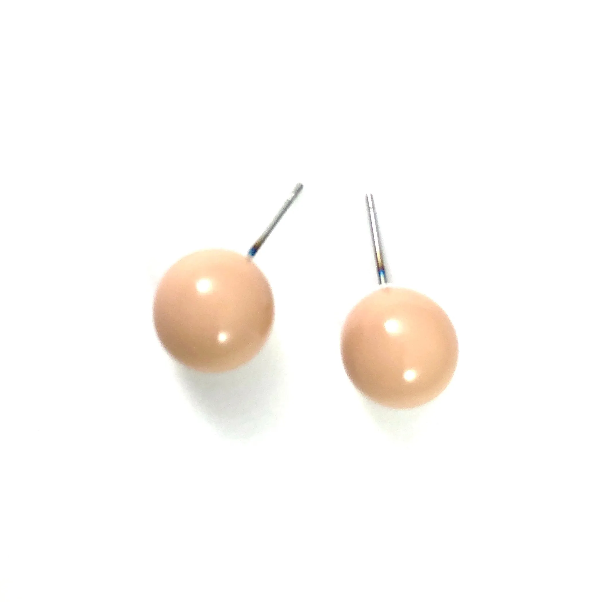 Taupe Ball Stud Earrings