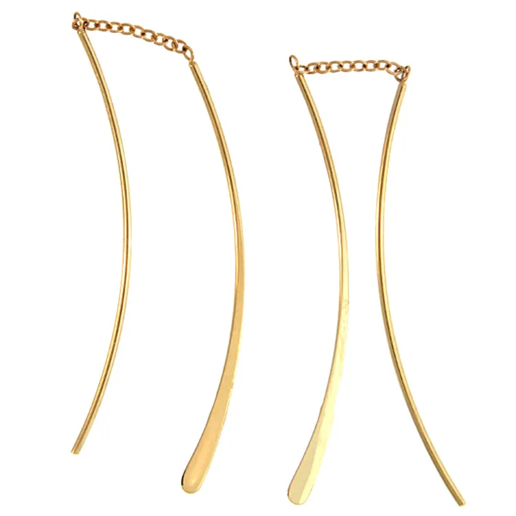 Threader Earrings, 14Kt