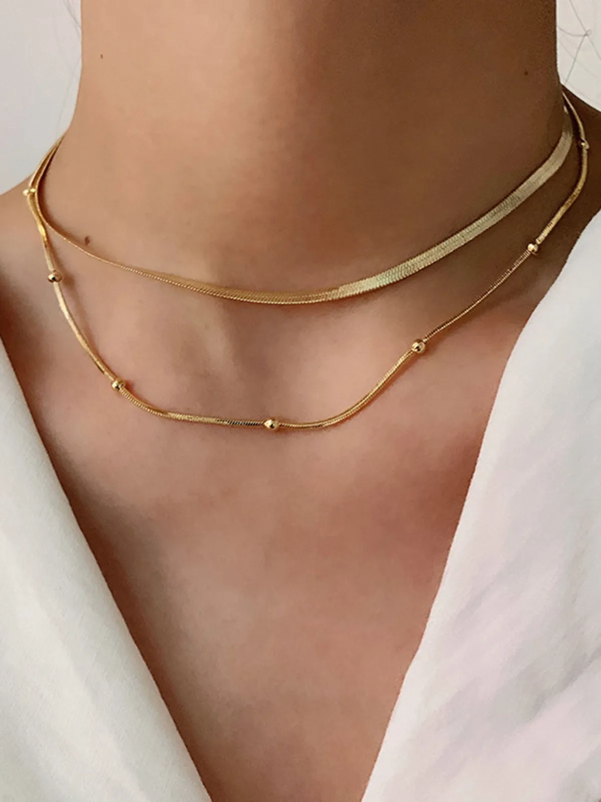 Tranquility Double Graceful Layers Necklace