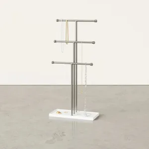 Trigem Jewellery Stand White/Nickel