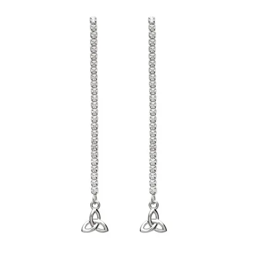 Trinity Knot Long Drop Earrings