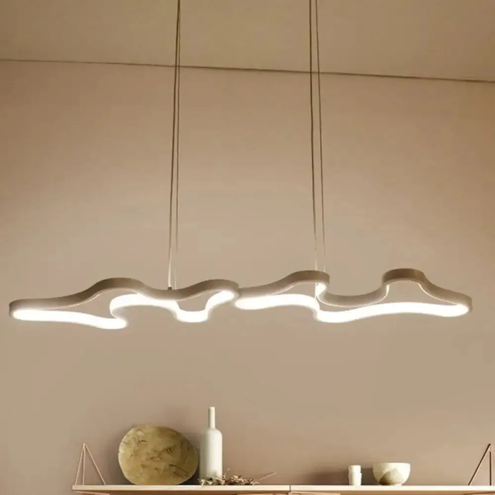 Twist Acrylic LED Ceiling Pendant Lamp: Modern Design, Warm/White Light, Inner/Outer Glow