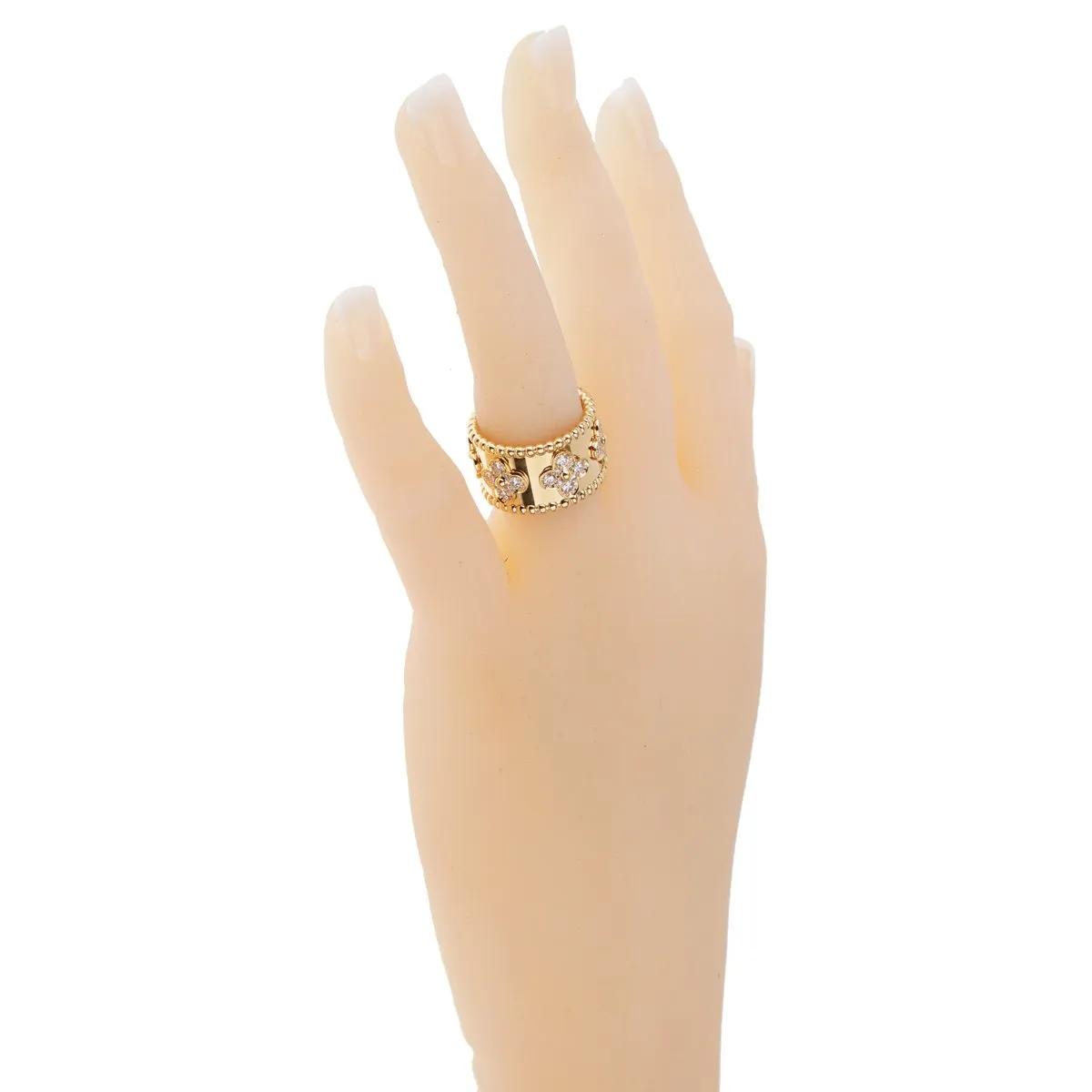 Van Cleef Arpels Perlee Diamond Gold Ring