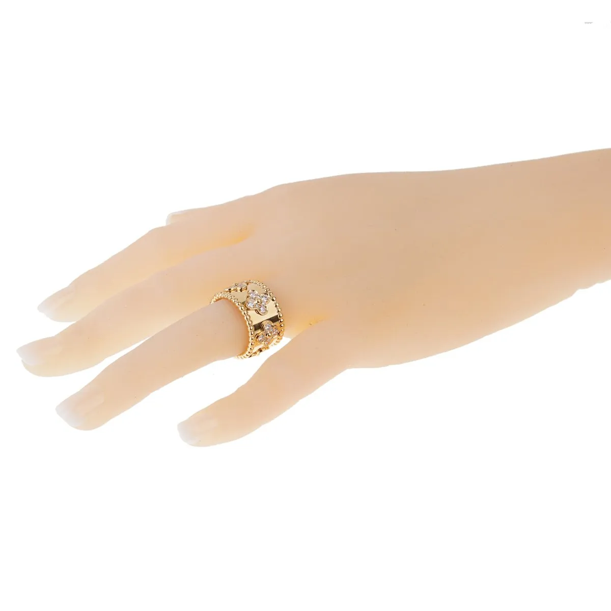 Van Cleef Arpels Perlee Diamond Gold Ring