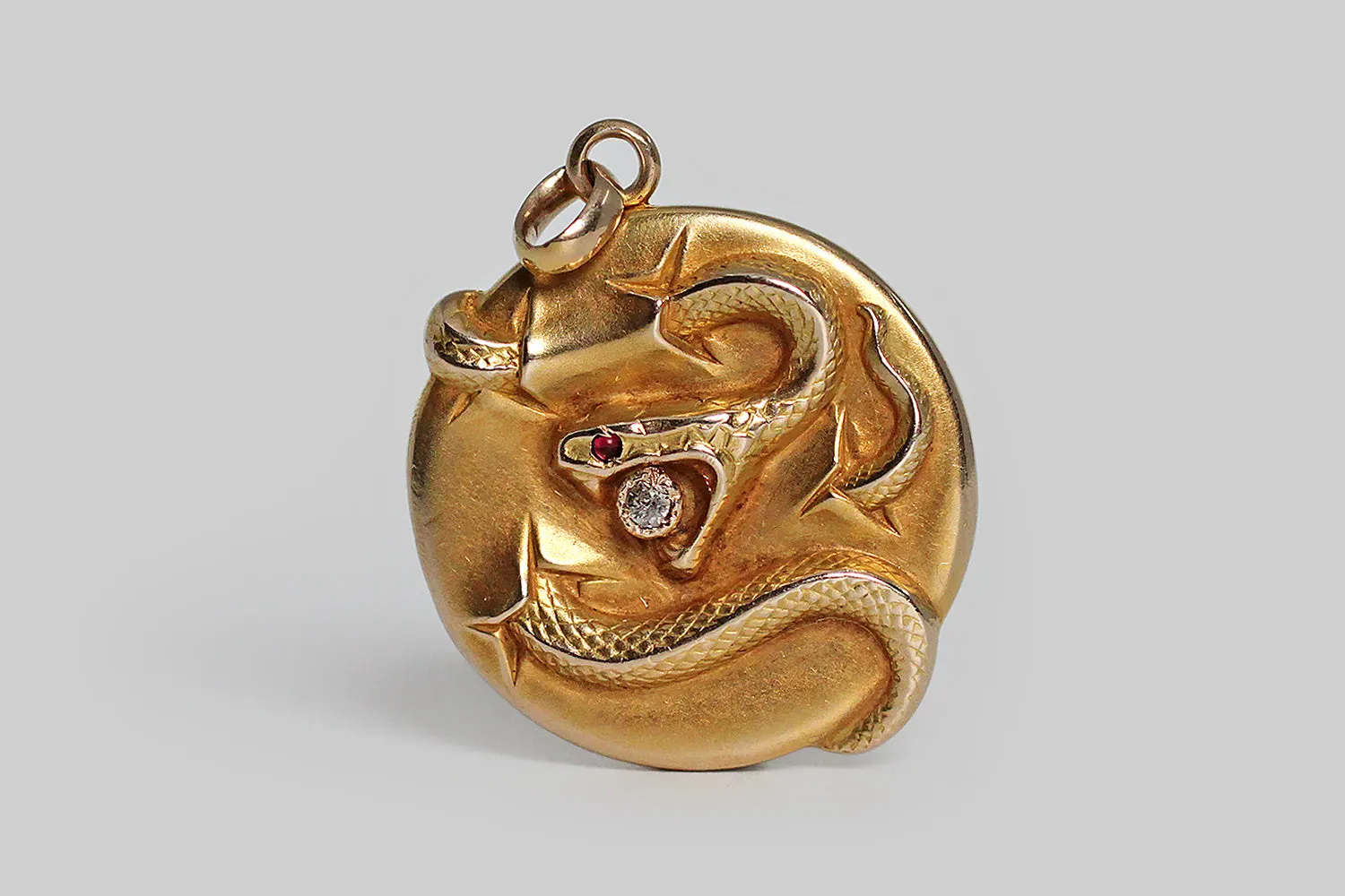 Victorian Snake Breaking Through Locket