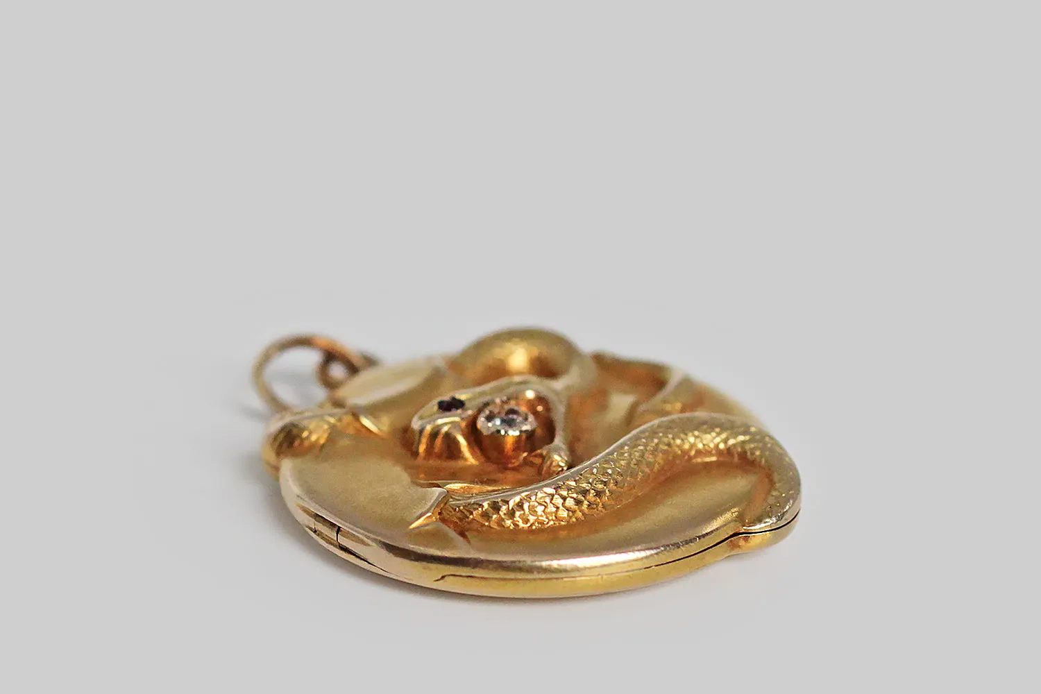 Victorian Snake Breaking Through Locket