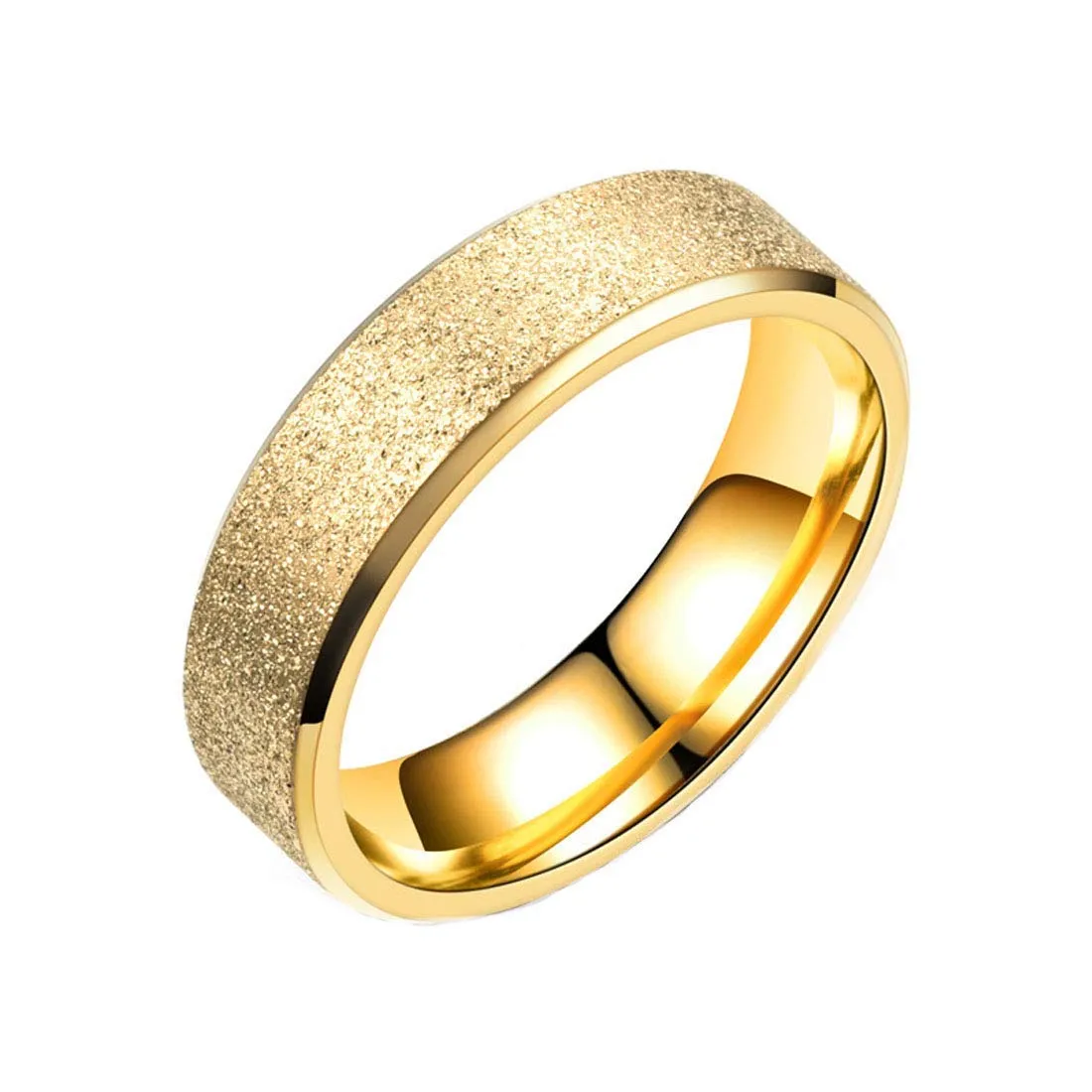 Yellow Chimes Gold Plated Rings For Men | Pack of 1 Stainless Steel Men Ring | Stardust Design Golden Finger Ring for Boys | Ideal Gift For Men and Boys